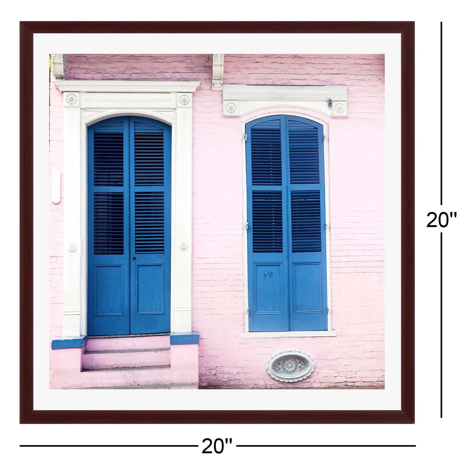 New Orleans Color II by Catherine McDonald, Black Floater Framed, No, 20" H x 20" W x 0.75" D