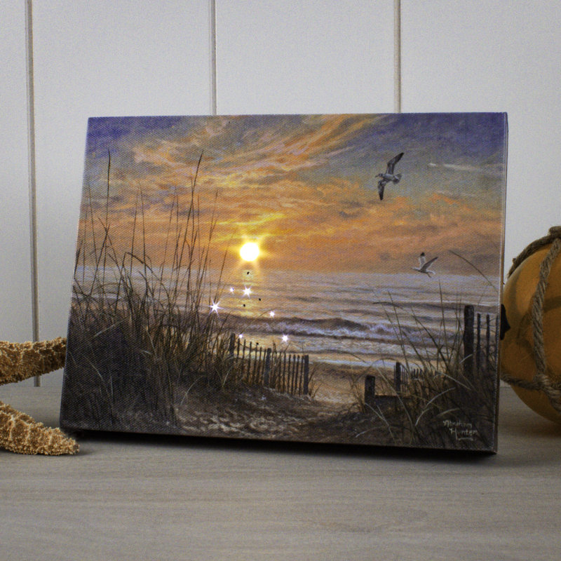 Margarita - toile de table éclairée 8 x 6 Coastline Sunset
