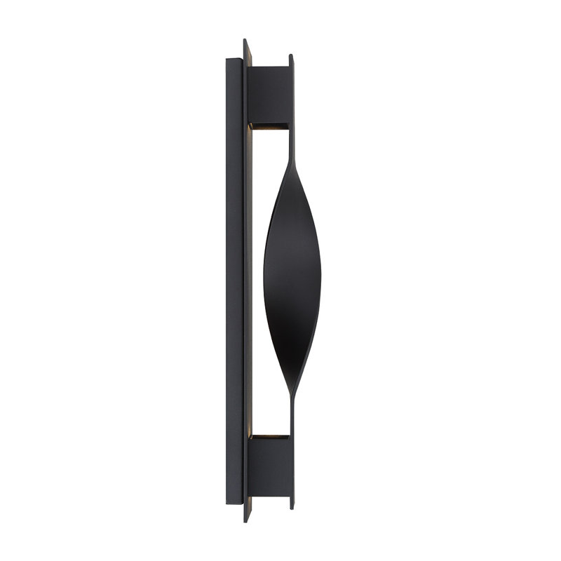 Twist Bronze 2 - Bulb 20" H Hardwired Outdoor Flush Mount, Black