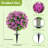 2 Pack Artificial Violet Blossom Topiary Trees
