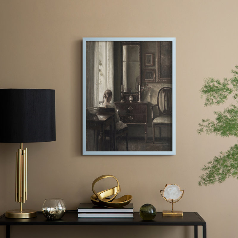 Reproduction encadrée vintage XL, Bleu, H 21 po x l 17 po