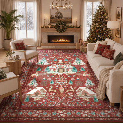 Tapis de Noël antidérapant de Noël