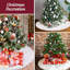 Jupe d'arbre de Noël, très grande fausse fourrure épaisse, velours blanc moelleux pour un joyeux Noël-113522040