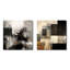 Ensemble de 2 collages carrés noirs Mid Century Fusion - Mid-Century-70274118-70274114