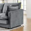 Canapé modulaire en L avec repose-pieds - Tissu convertible 4 places, serviette-510082305