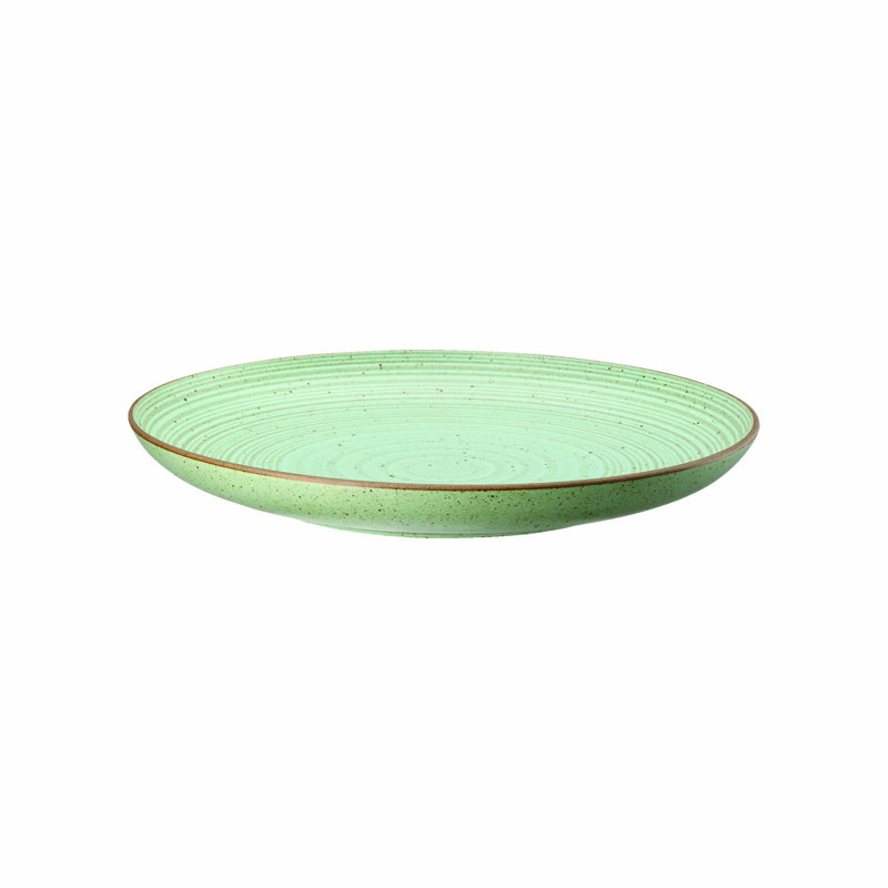 Nature Stoneware Dinner Plate, Leaf Green