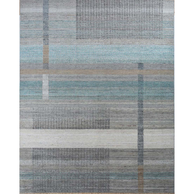Contemporary Hand Knotted Wool Area Rug