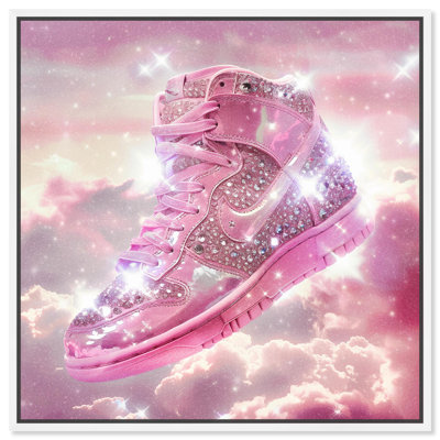 Sparkling Sneaker in Sky II Canvas Girl Sneaker Prints by Art Remedy
