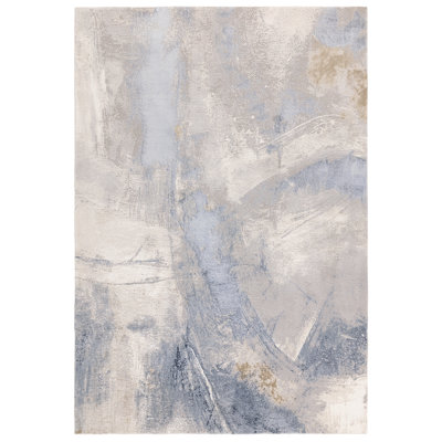 Zeplin Glam Metallic Lustre Pattern Polypropylene Area rug - Bold Contemporary Living & Bedroom