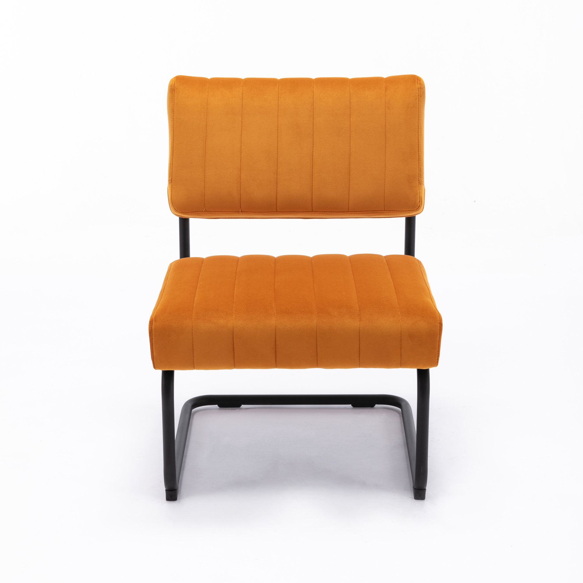 Cayman Upholstered Side Chair, Cognac Velvet