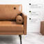 3 Seater Faux Leather Sofa-1265961917