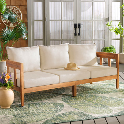 189.4cm Wide Outdoor Straight Patio Sofa with Cushions