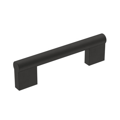 Versa 3-3/4 inch (96mm) Center-to-Center Matte Black Cabinet Pull - 25 Pack