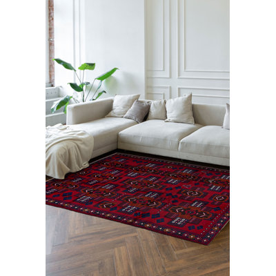 Tapis rouge Teimani 6 pi 3 po x 9 pi 5 po