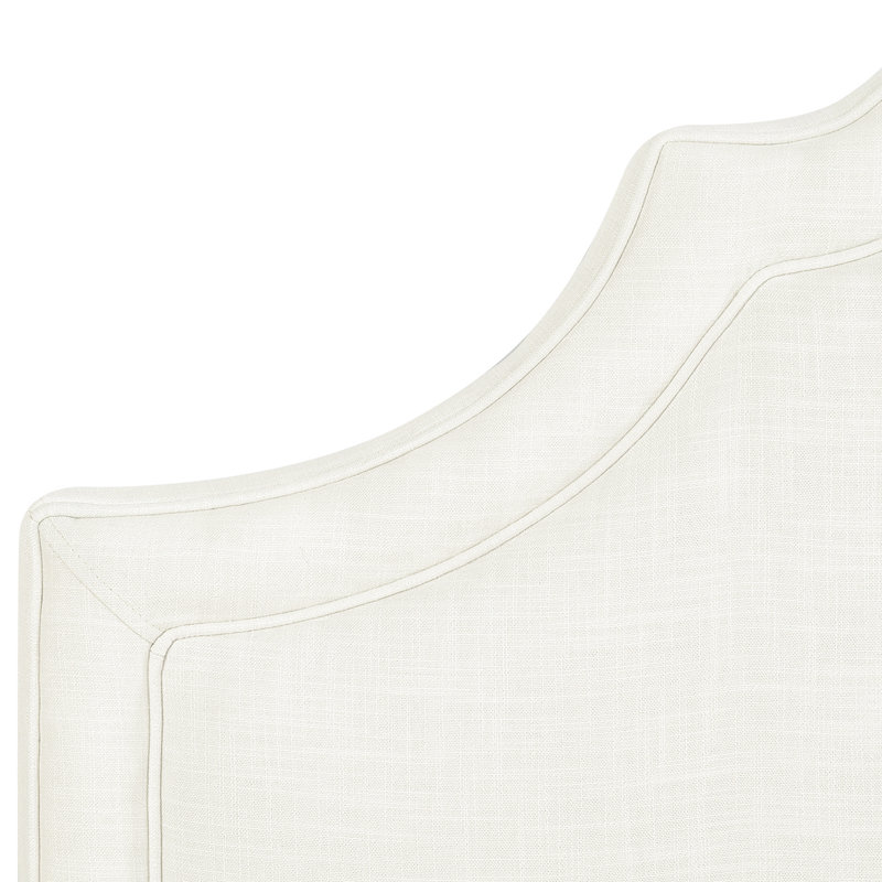 Crantor Upholstered Headboard, Queen, Anique White Woven