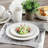 Ebern Designs Nikki 18 Piece Ribbed White Porcelain Dinnerware and Serving Bowl Set