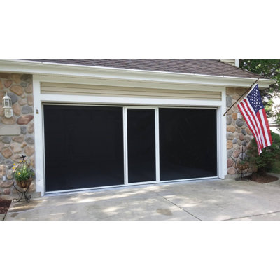 6'W x 8'H Garage Door Screen without Passage Door