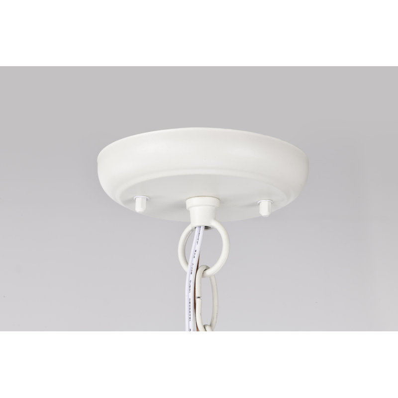 Elegant White 20" Outdoor Hanging Lantern with Clear Beveled Glass