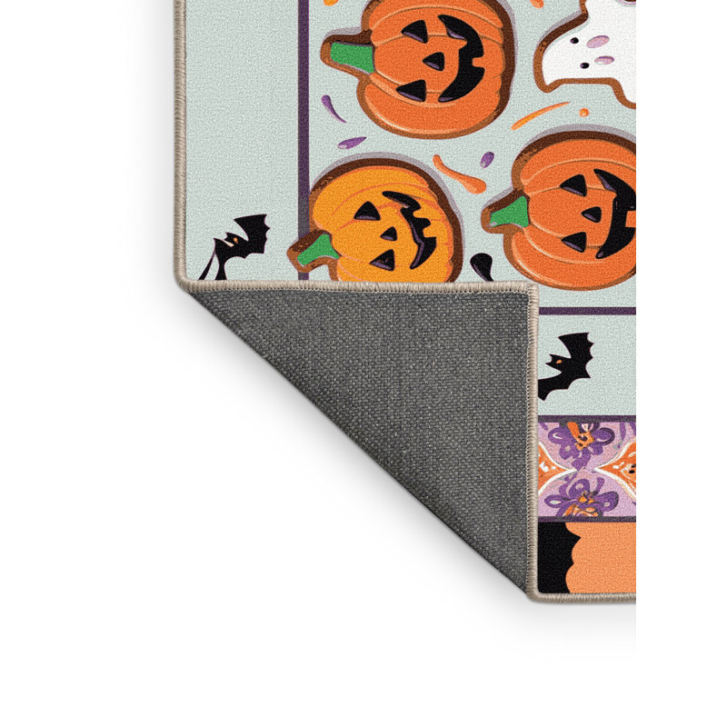 Tapis de vacances d'Halloween The Holiday Aisle®, Rectangulaire 8 pi x 10 pi