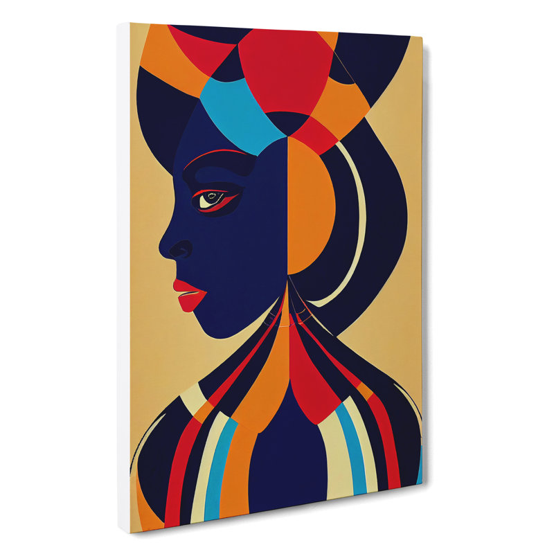 Abstract Face Of A Woman No.4 - Wrapped Canvas, 50cm H x 35cm W x 3cm D