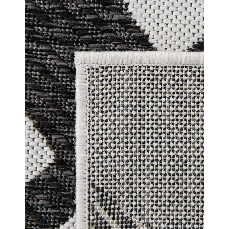 Tapis intérieur / extérieur d'extérieur moderne, Rectangle 4 pi 1 po x 6 pi 1 po