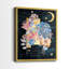 «Moonlight Flowers I», reproduction encadrée de qualité supérieure - prête à être accrochée - aucun clou requis - aucun clou requis-1234652875-1234652873