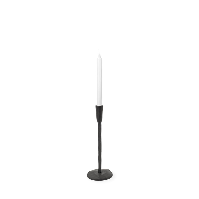 Bougeoir de table en métal Diaz, Noir, H 14 po x l 5 po x P 5 po