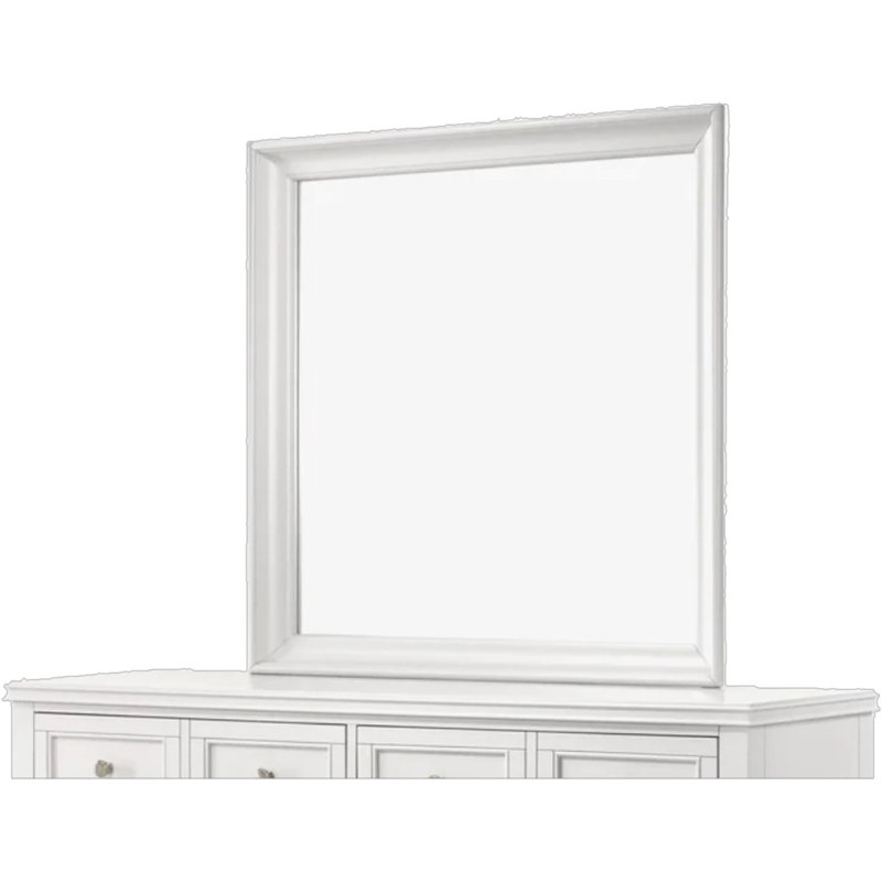 Miroir biseauté Abbate, Blanc