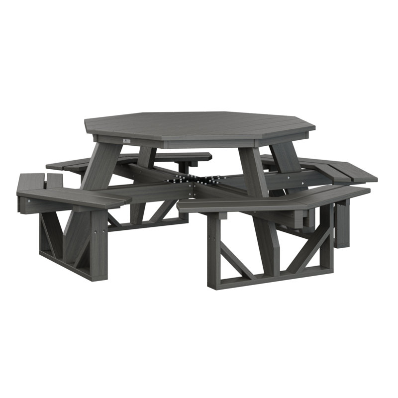 Table de pique-nique octogonale Berlin Gardens, Gris côtier