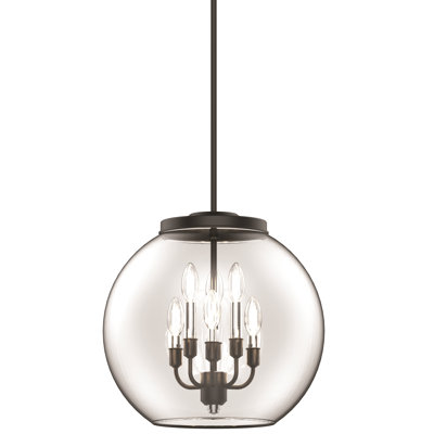 Tyrel 6 - Light Dimmable Globe Chandelier