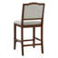 Ensemble de 2 tabourets de bar à hauteur de comptoir - 2 tabourets de bar rustiques avec structure en bois d'hévéa, dossier ergonomique, polyvalent pour îlot de cuisine, salle à manger-200719276