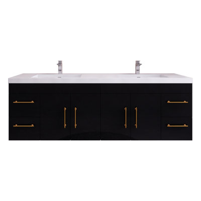 Bensley 70.86'' Double Bathroom Vanity with Acrylic Top