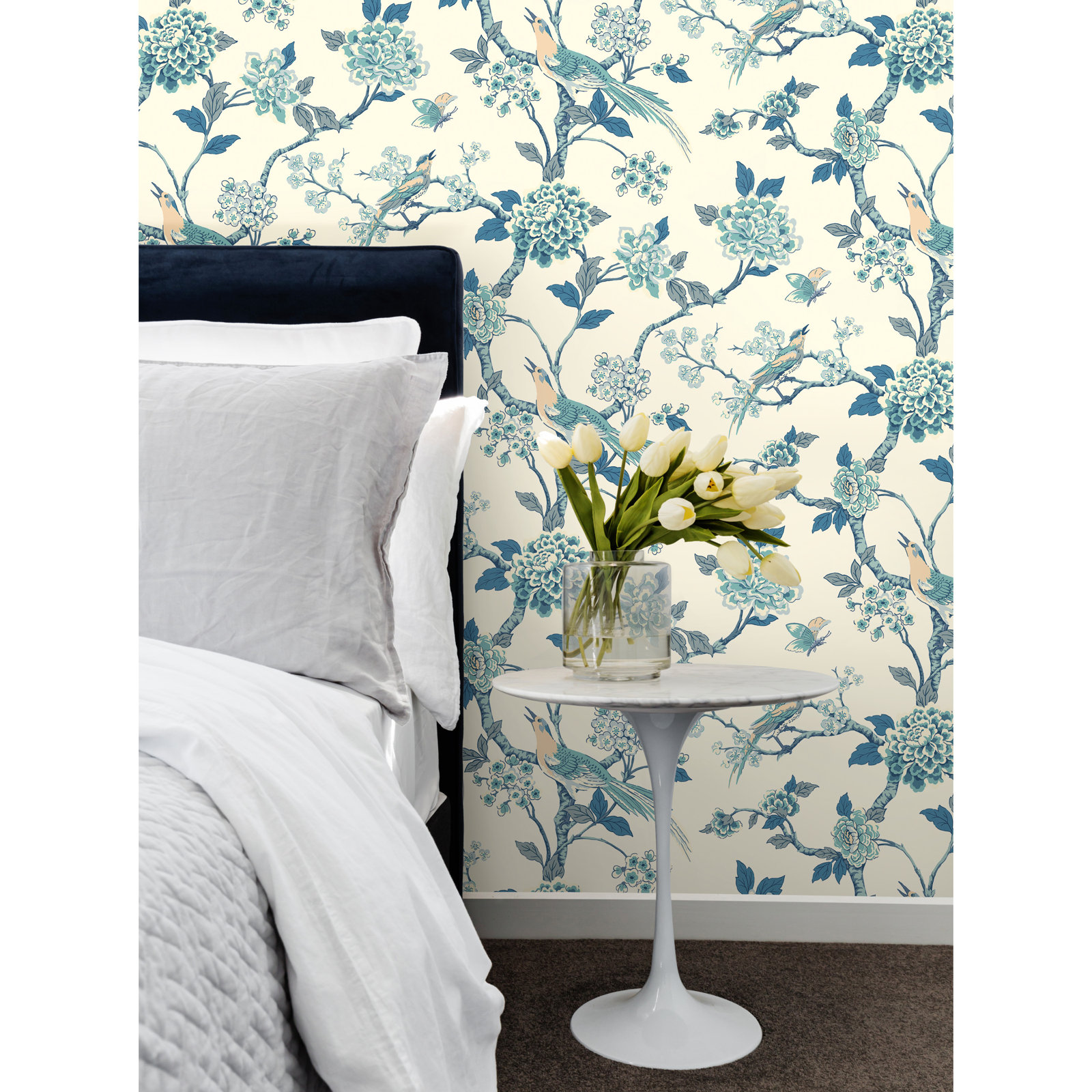 Ashford Toiles Wallpaper, Blue