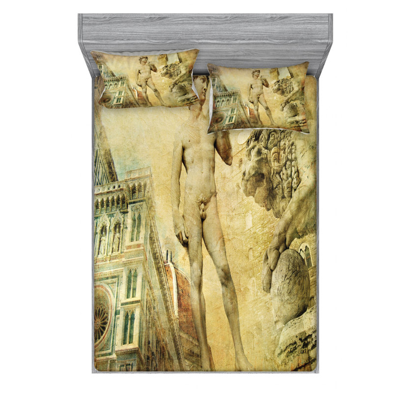 Microfiber Sheet Set, Queen Sheet Set with Fitted Sheet