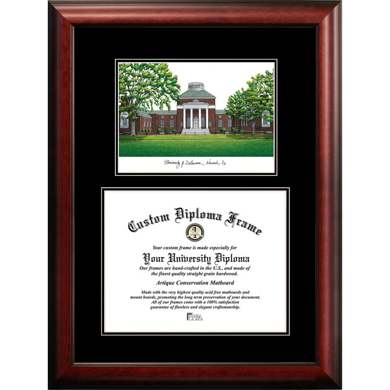 NCAA Deleware Blue Hens Diplomate Diploma Frame