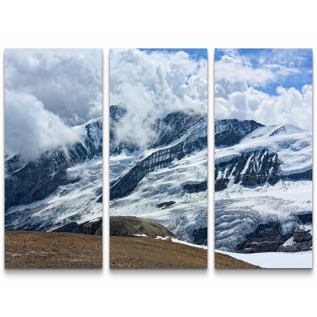 3-tlg. Leinwandbilder-Set Blick auf den Großglockner - Österreich