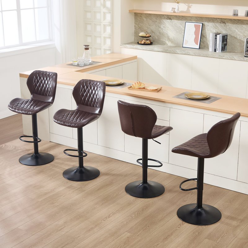 Tabouret de bar pivotant à hauteur réglable, Café, 4