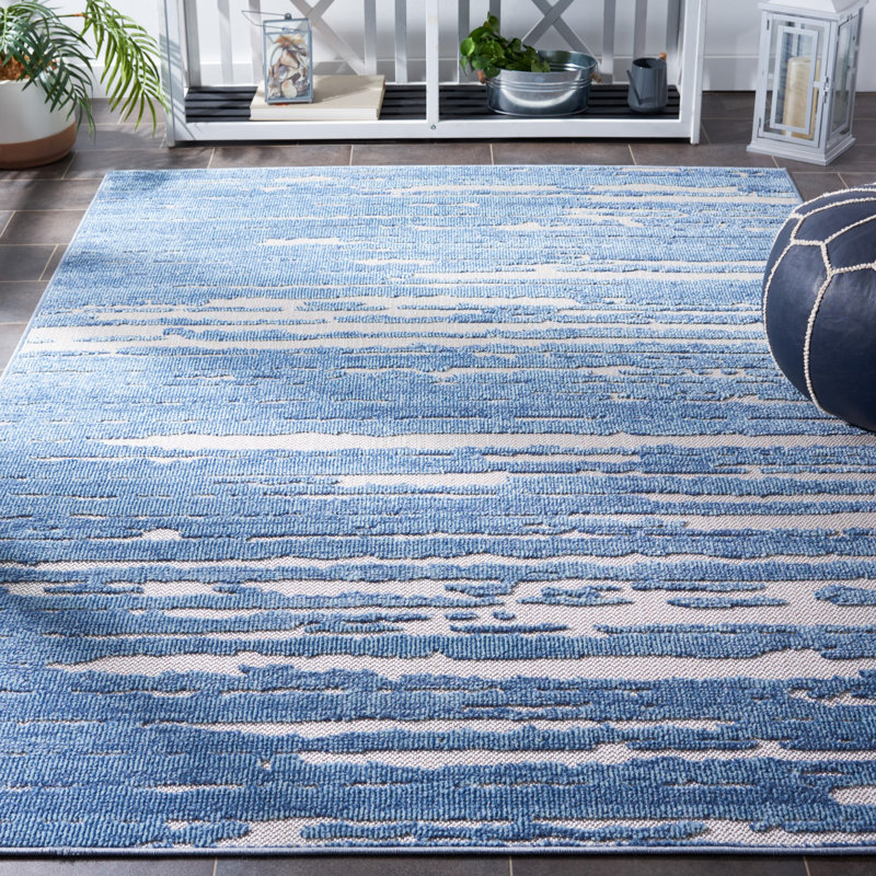 Cabana Performance Abstract Indoor/Outdoor Area Rug, Rectangle 5'3" x 7'6"