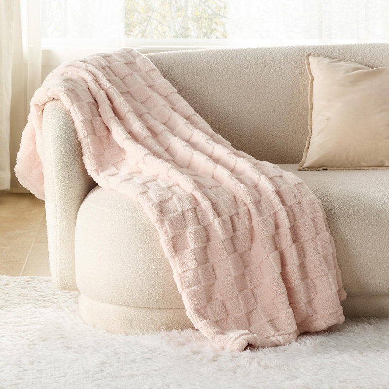 Bedsure 269gsm Fleece Blanket For Couch - Super Soft Cozy Blankets For Women GentleSoft™️, Light Pink, Twin-XL