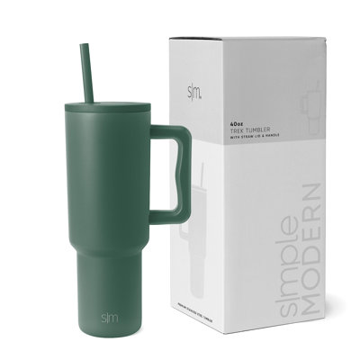 40 oz Insulated Mug with Handle and Straw Lid