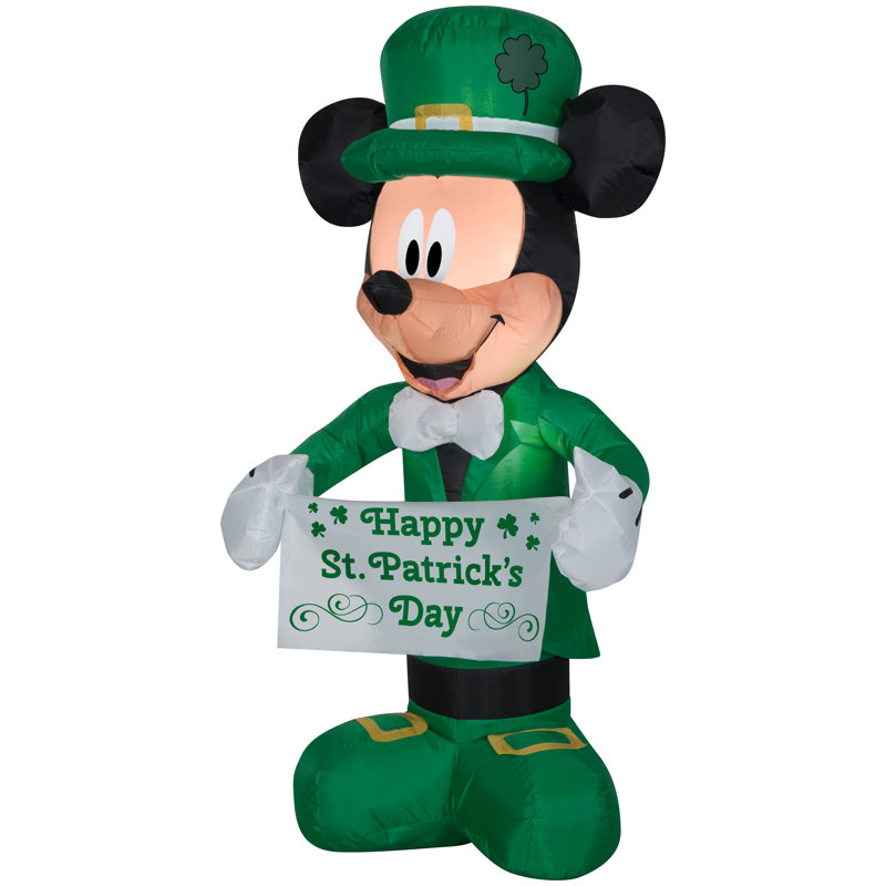Décoration gonflable Mickey Mouse Disney de la Saint-Patrick