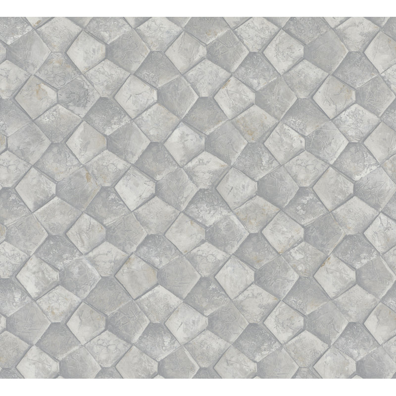 Papier peint gris Waterford, Gris