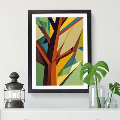 FRM-V0523-2537X Tree Abstract Block Vol.5 - Single Picture Frame Print