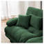 Green Chenille Armless Sofa with Matching Pillow-129513813