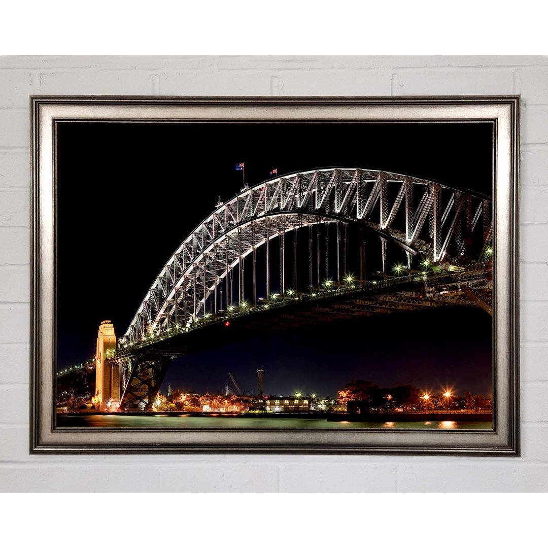 Sydney Harbour Night Light - Einzelne Bilderrahmen Kunstdrucke