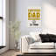 Certified Dad Measurements Retro Vintage Abstract Wall Art Print-1118870191