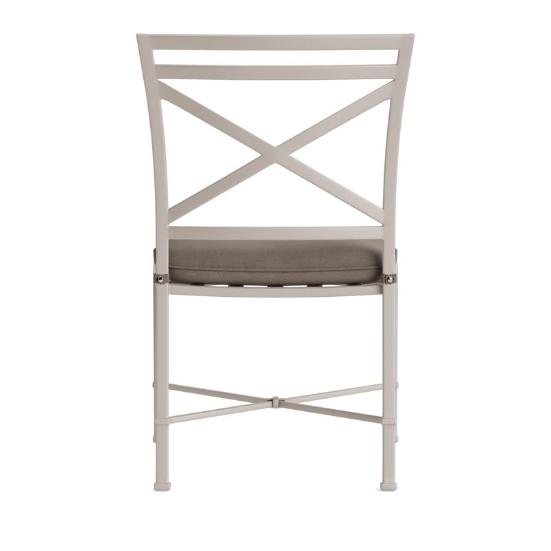 Venetian Outdoor Dining Side Chair, Fusion Natural, Tan, Dove Smooth