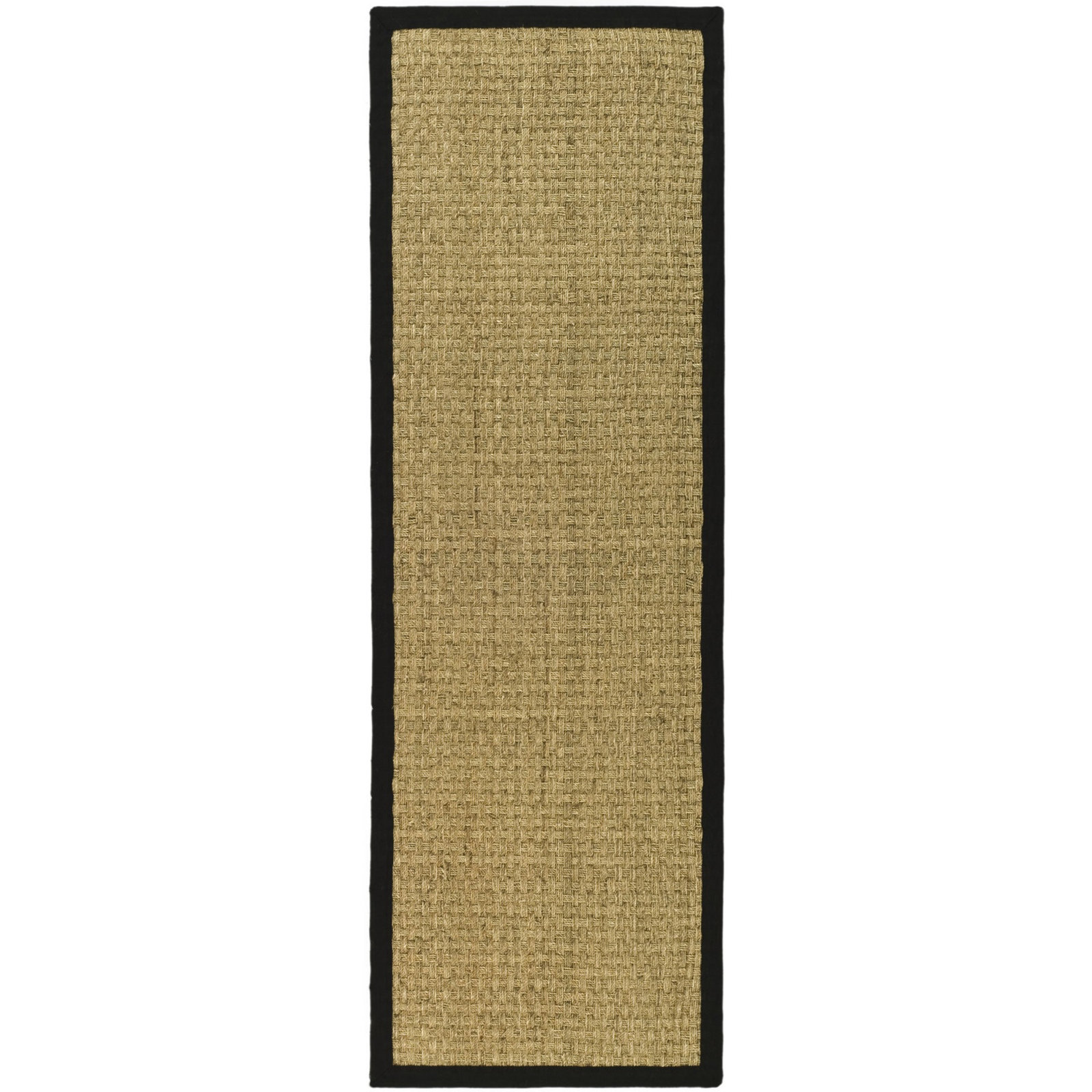 Auckland Natural/Black Area Rug, Runner 2'6" x 8'