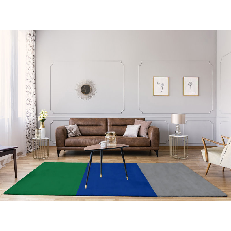 Tapis en poly à rayures de football retour seattle, Rectangle 2 pi x 3 pi