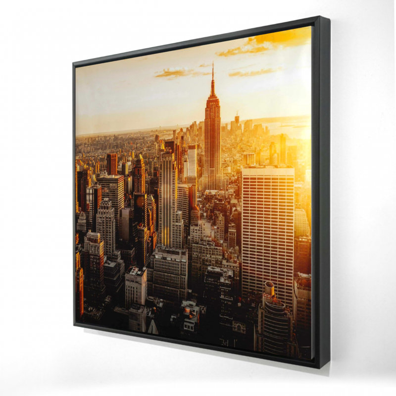 Toile de New York au coucher du soleil | Art encadré
